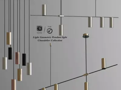 Light Geometric Pendant light Chandelier Collection 3D model