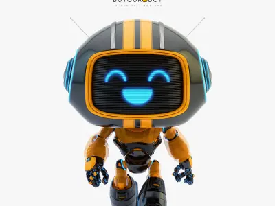 Lovely black robot - companion IV 3D model