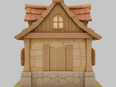 Fantasy Cottage House Low-poly 3D model