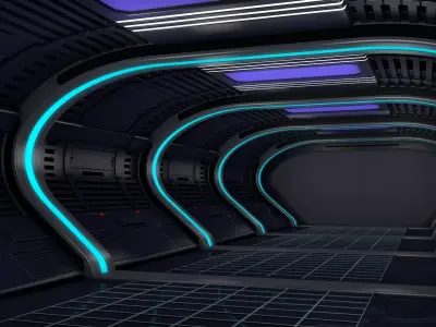 Sci Fi Corridor Interior 3D model order