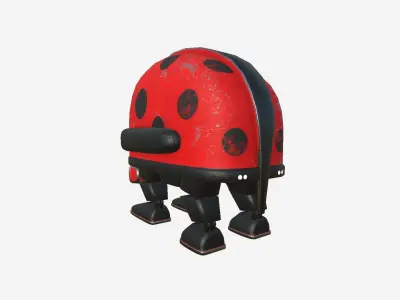 Turtleback Robot J01 Ladybug - SciFi Character Design Low-poly 3D model