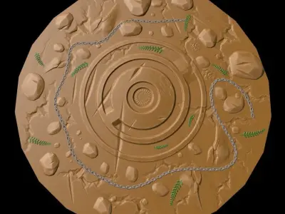 Asset Scene Floor Low-poly Low-poly 3D model