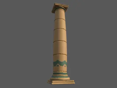 Stylized Sand Pillar Low-poly 3D model