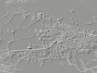 Cityscape Aswan Egypt 3D model