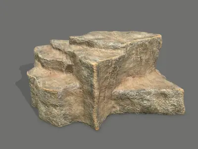 Rock Set Low-poly 3D model