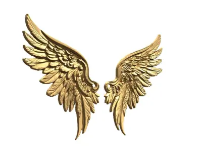 Wings Printable carved decor 14 3D print model