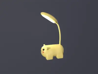Dog Desk Lamp Cute Low-poly 3D model