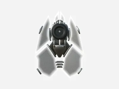 SciFi Shield A10 Metal - Sci Fi Weapon Design Low-poly 3D model