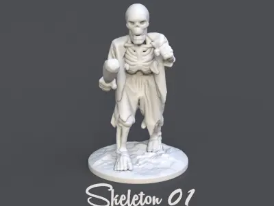 Immortal Skeleton Army 3D print model