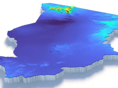 Chad Country Terrain 3D model