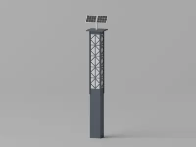 Cartoon Street Lamp 3D model