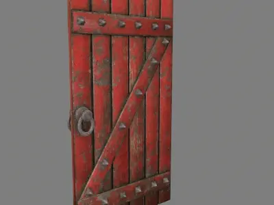 Medieval Door   Low-poly 3D model