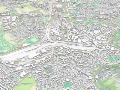 Cityscape Luxembourg  3D model