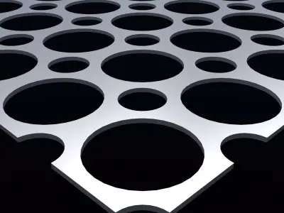Perforated panel with 62 percent opening 25O148 3D model