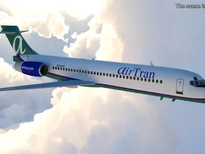  Air Transat Livery Boeing 717-200 Rigged 