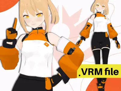 VRM SCIFI CYBERPUNK NEO URBAN MODERN FUTURISTIC CUTE SEXY 3D model