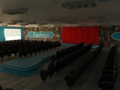 Fashion Catwalk Low-poly 3D model