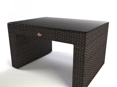 Garden Furniture - Synthetic Rattan Set - ATO Venedig 3D model