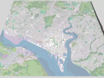 Cityscape Southampton United Kingdom 3D model