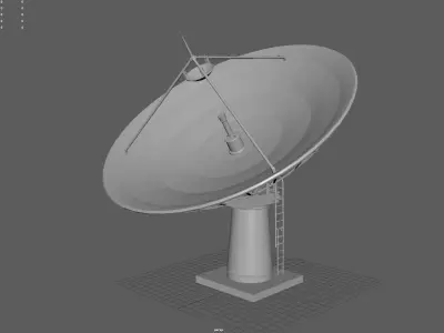 Large Satellite Antenna Low-poly 3D model