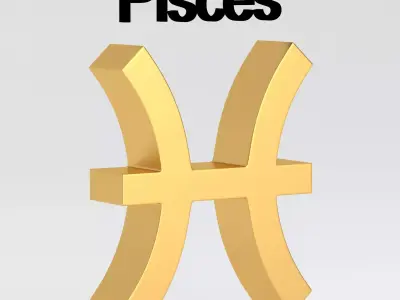 Astrological Sign pisces 3D model