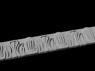 baguette decorative strip 3D model