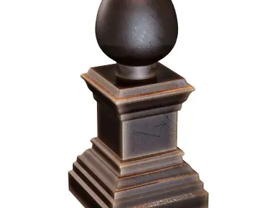 Flamant barbara black 41 cm 3D model