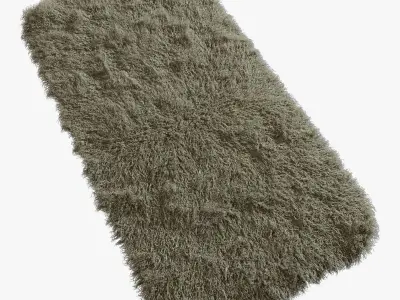 Tibetan sheepskin olive 3D model