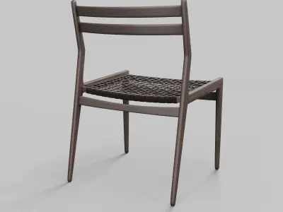 Woven Rope Indoor- Outdoor Dining Chair 3D model