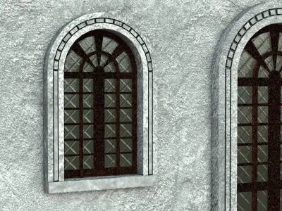 Windows facade 3D model