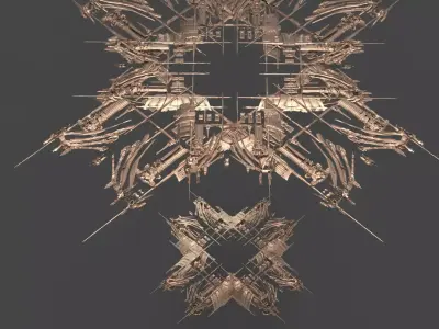 Golden triangle gate array 1 3D model