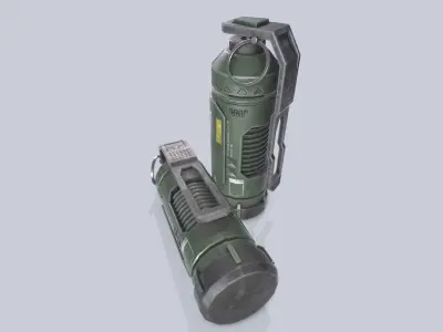 Scifi grenade Low-poly 3D model