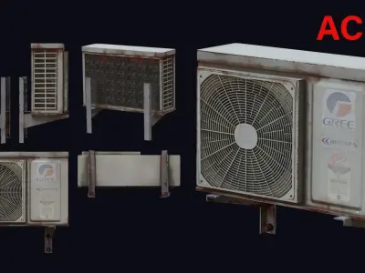 Ac units - Game Ready Free low-poly 3D model