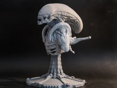Alien bust statue 3D print model