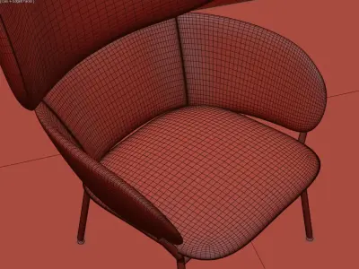 Armchair - Scandinavian style - Bolia - photorealist 3D model 3D model