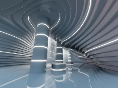 Sci-fi Interiors Set model 3D model