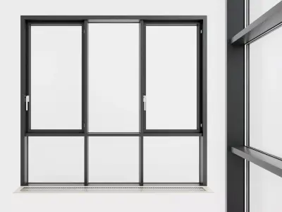 Panoramic glazing Stained glass 67 Low-poly 3D model