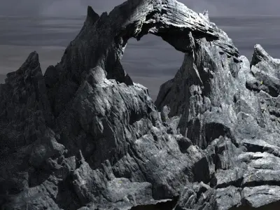 Dark Cliffs walkway 3D model