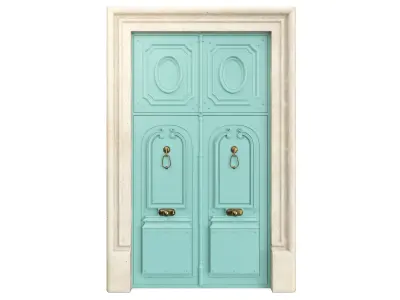 Entrance classic door 74 3D model