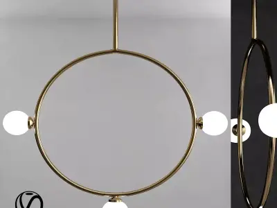 Chandelier Areti Circle Pendant 3D model