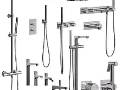 Faucet Set Omnires Contour 3D model