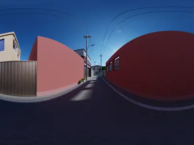 Anime Street Low-poly 3D model