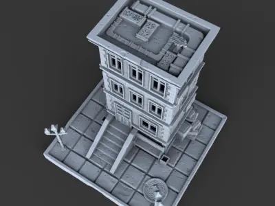 Old Town Architecture 3D print model