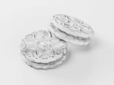 Chocolate Cookie with Cream Filling - 3D Scan 3D model