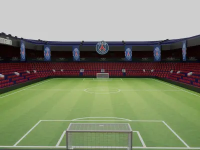 Paris Saint-Germain Football Stadium Low-poly 3D model