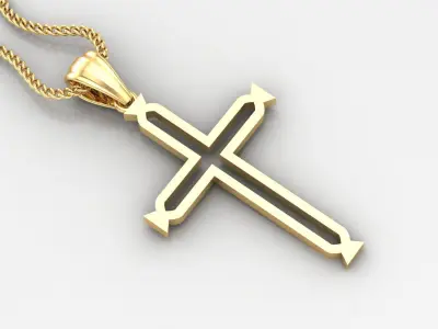 Cross Light Gold 4CP045 3DM STL 3D print model