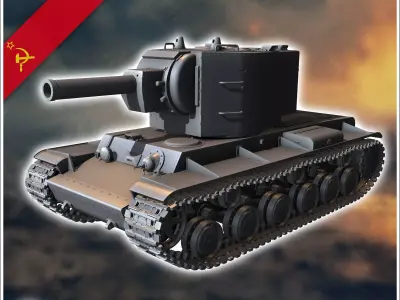 KV-2 M1940 - Soviet army WW2 Second World East front Ostfront RP 3D print model