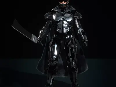 Sci Fi Assassin Character Low-poly 3D model
