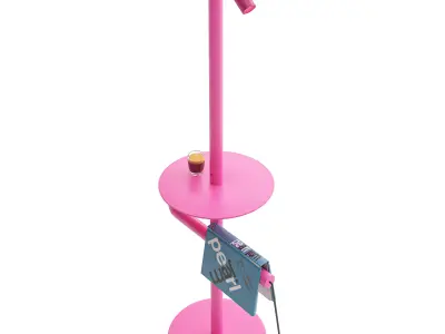 Flamingo Floor Lamp Low-poly 3D model