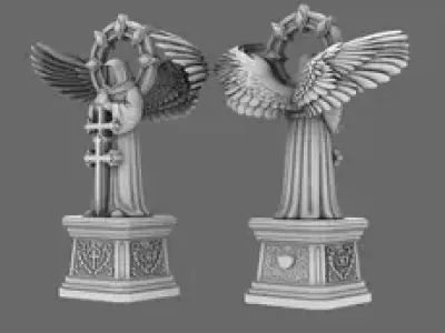 Arthurian Knights Guardian Saint Statue 3D print model